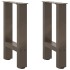 Patas para mesa de centro de acero natural 2 uds 28x(42-43)