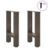Patas para mesa de centro de acero natural 2 uds 28x(42-43)