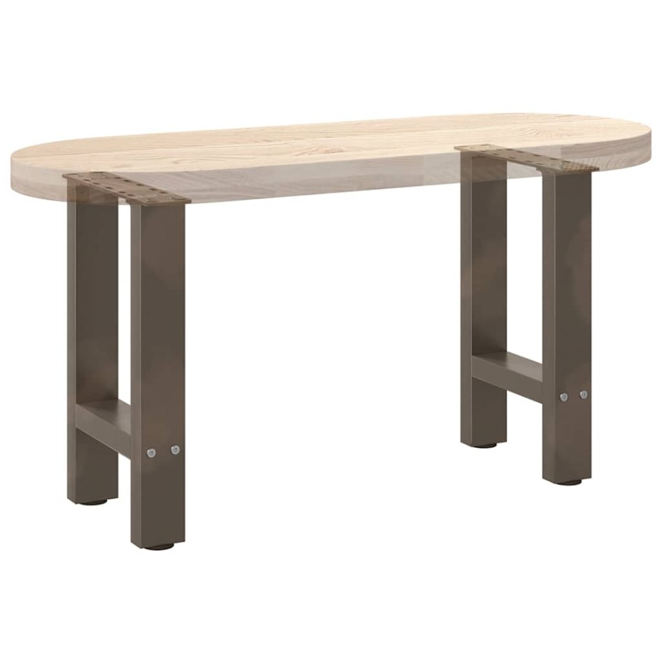 Patas para mesa de centro de acero natural 2 uds 28x(42-43)