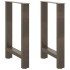 Patas para mesa de centro de acero natural 2 uds 60x(72-73)