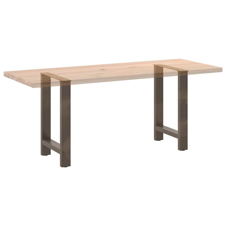 Patas para mesa de centro de acero natural 2 uds 60x(72-73)