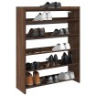 Mueble zapatero madera contrachapada marrón roble 80x25x100 cm