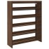 Mueble zapatero madera contrachapada marrón roble 80x25x100
