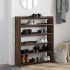 Mueble zapatero madera contrachapada marrón roble 80x25x100