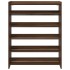 Mueble zapatero madera contrachapada marrón roble 80x25x100