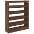 Mueble zapatero madera contrachapada marrón roble 80x25x100