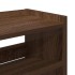Mueble zapatero madera contrachapada marrón roble 80x25x100