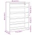Mueble zapatero madera contrachapada marrón roble 80x25x100