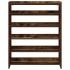 Zapatero madera contrachapada roble ahumado 80x25x100