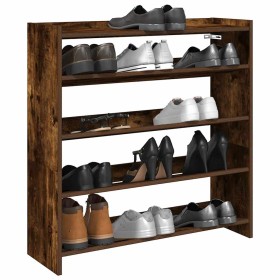 Zapatero madera contrachapada roble ahumado 80x25x81