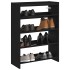 Mueble zapatero madera contrachapada negro 60x25x81