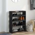 Mueble zapatero madera contrachapada negro 60x25x81
