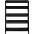 Mueble zapatero madera contrachapada negro 60x25x81