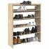 Mueble zapatero madera contrachapada roble sonoma 80x25x100