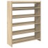 Mueble zapatero madera contrachapada roble sonoma 80x25x100