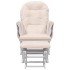 Sillón de lactancia con taburete tela gris