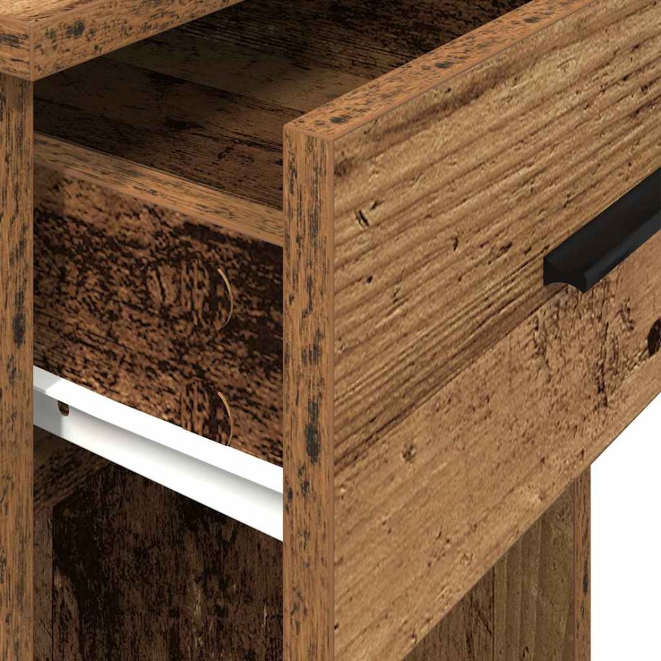 Torre de ordenador con cajón madera vieja 35x45x77