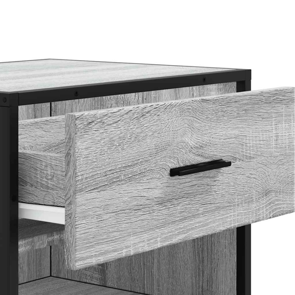 Mueble zapatero madera contrachapada gris sonoma 48x38x97,5