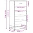 Mueble zapatero madera contrachapada gris sonoma 48x38x97,5
