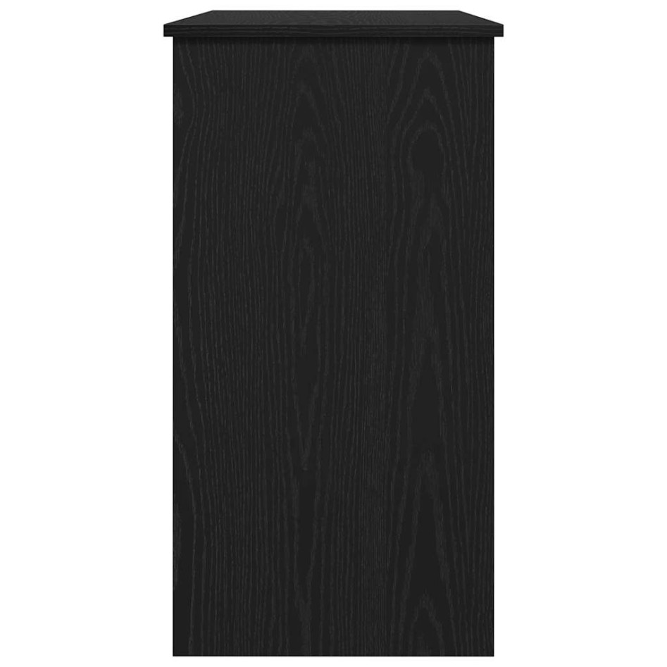Escritorio de madera contrachapada negro 80x40x75