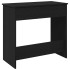 Escritorio de madera contrachapada negro 80x40x75
