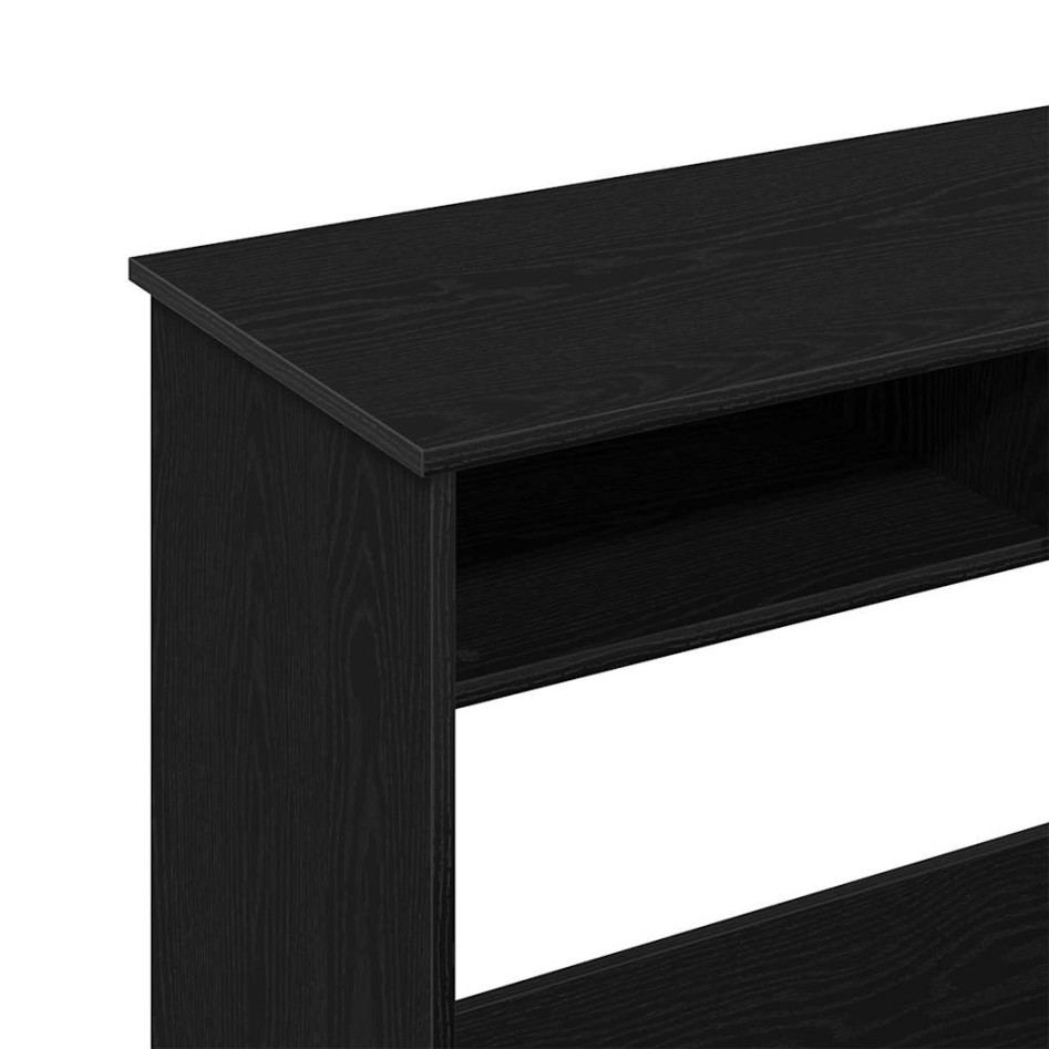 Escritorio de madera contrachapada negro 80x40x75