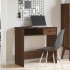 Escritorio de madera de ingeniería roble marrón 80x40x75