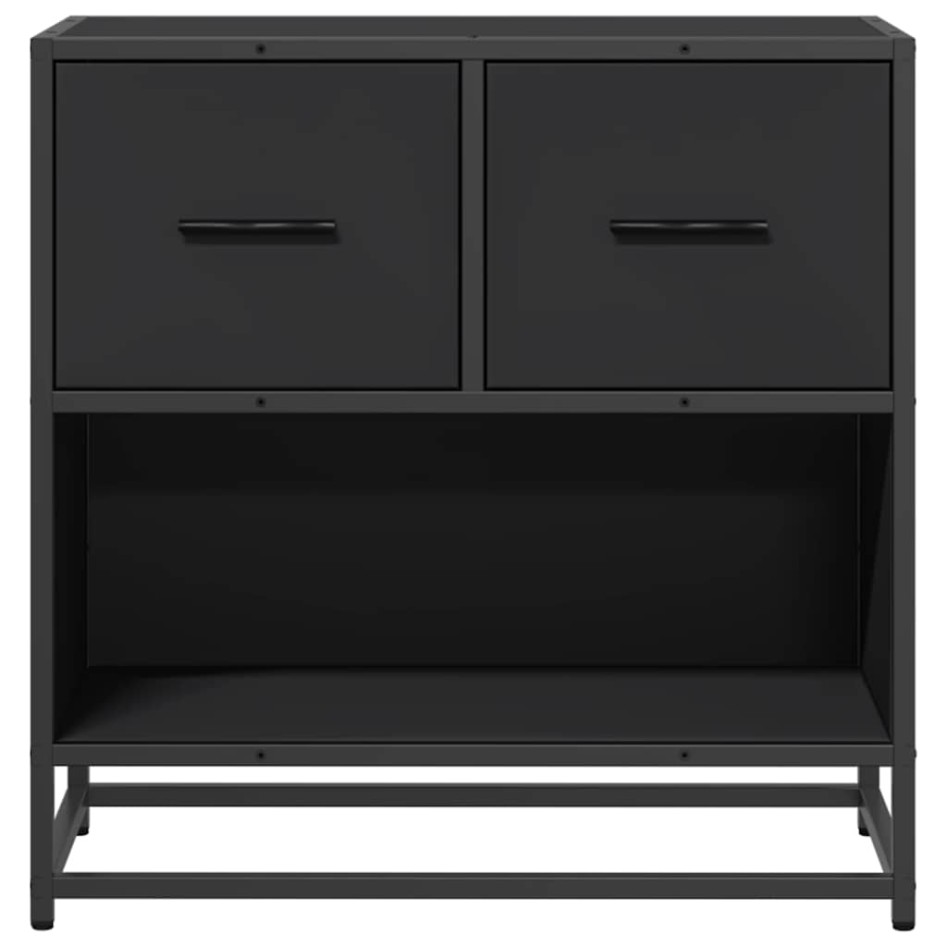 Mesilla de noche negra 60x31x60 cm madera procesada y