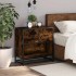 Mesita de noche roble ahumado 60x31x60 cm madera