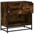 Mesita de noche roble ahumado 60x31x60 cm madera