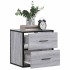 Mesita de noche de pared gris sonoma 40x31x39,5