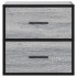 Mesita de noche de pared gris sonoma 40x31x39,5