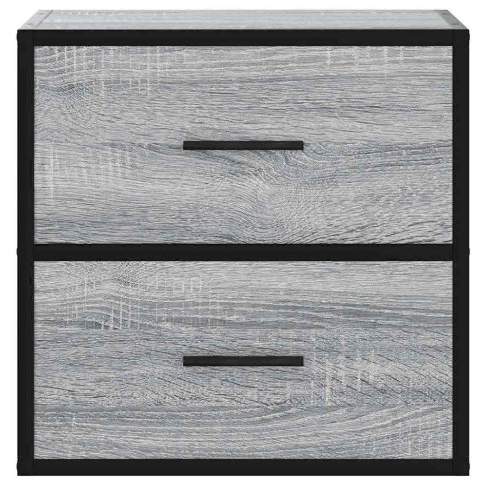 Mesita de noche de pared gris sonoma 40x31x39,5