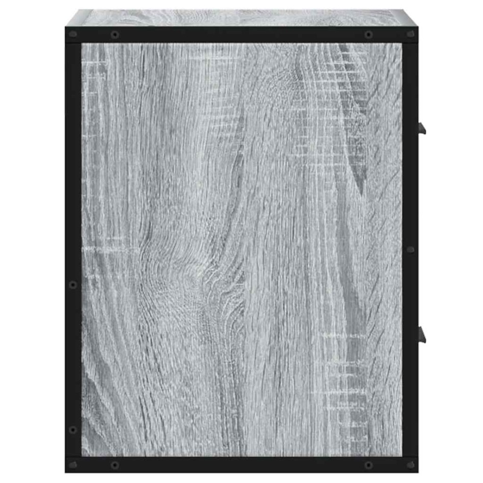 Mesita de noche de pared gris sonoma 40x31x39,5