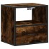 Mesitas de noche pared 2 uds color roble ahumado 40x31x39,5