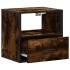 Mesitas de noche pared 2 uds color roble ahumado 40x31x39,5
