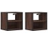 Mesitas de noche pared 2 uds color roble marrón 40x31x39,5