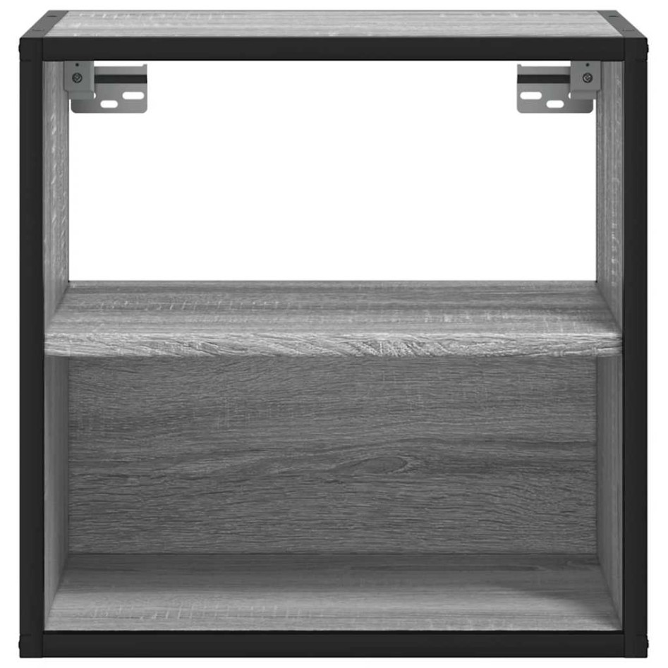 Mesitas de noche de pared 2 unidades gris sonoma 40x31x39,5