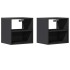 Mesitas de noche de pared 2 unidades negra 40x31x39,5