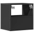 Mesitas de noche de pared 2 unidades negra 40x31x39,5