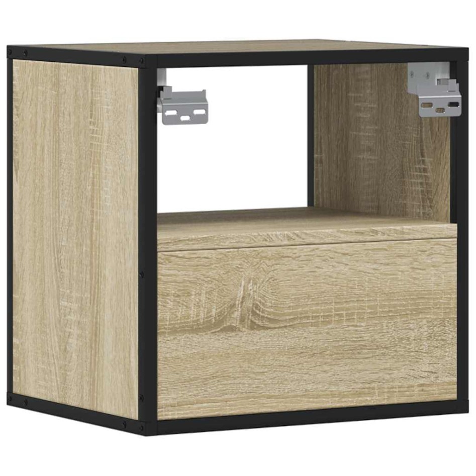 Mesitas de noche de pared 2 unidades roble Sonoma 40x31x39,5