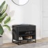 Banco zapatero madera de ingeniería y metal negro 60x40x53,5