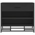 Banco zapatero madera de ingeniería y metal negro 60x40x53,5