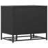 Banco zapatero madera de ingeniería y metal negro 60x40x53,5