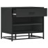 Banco zapatero madera de ingeniería y metal negro 60x40x53,5