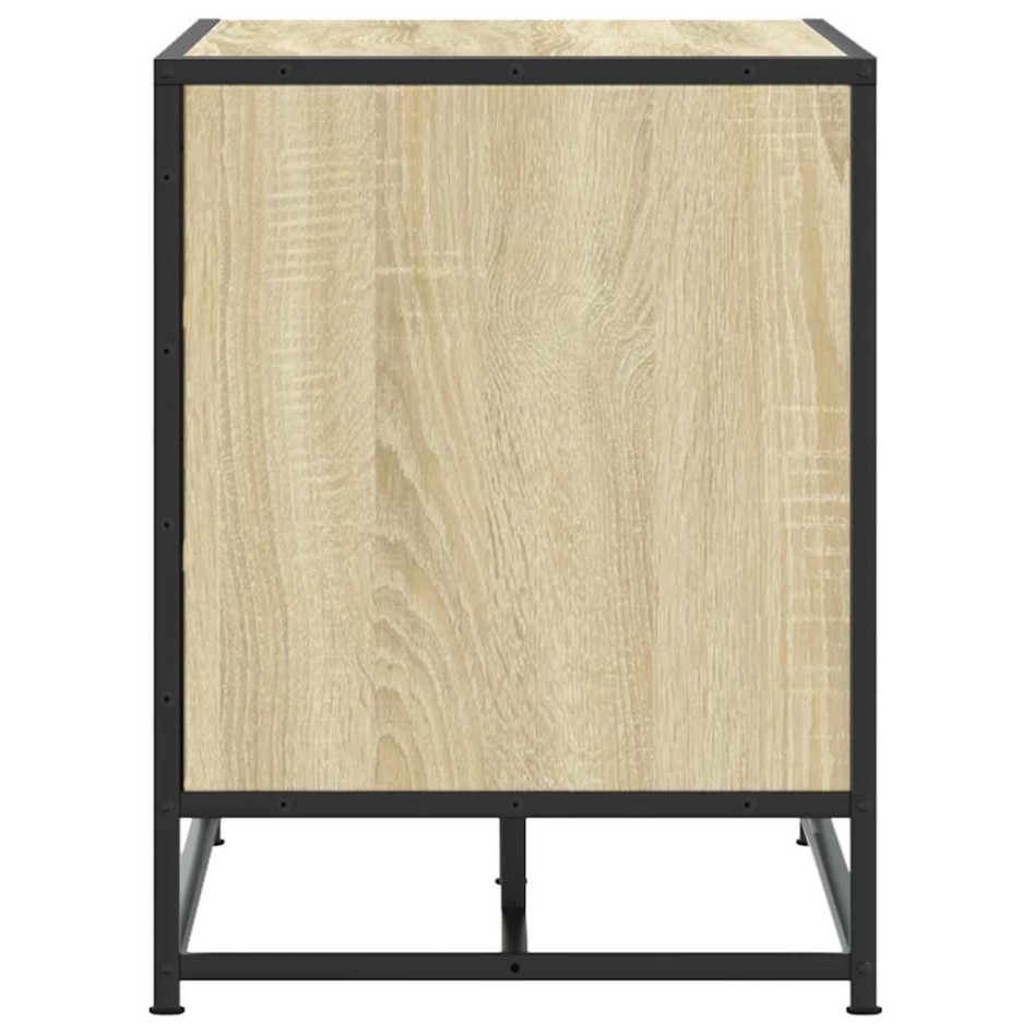 Banco zapatero madera de ingeniería roble sonoma 80x40x53,5