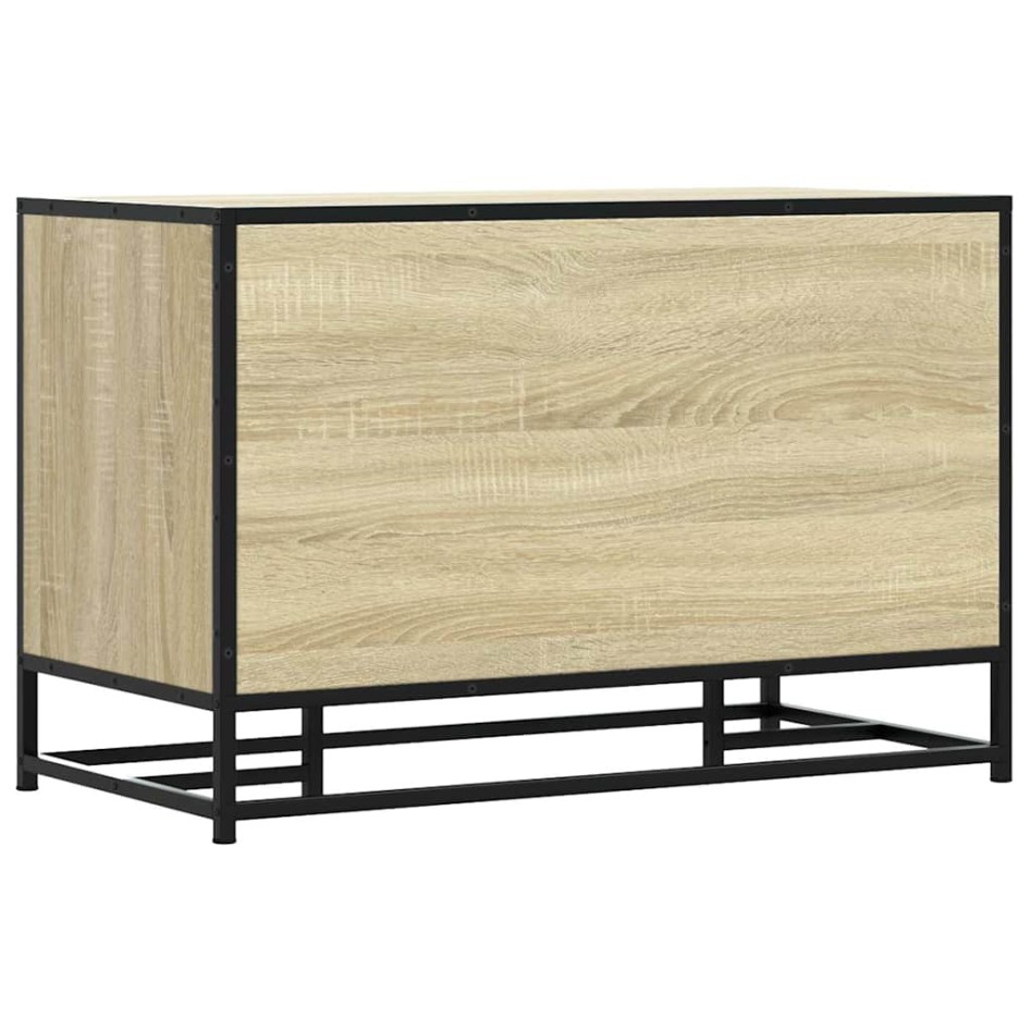 Banco zapatero madera de ingeniería roble sonoma 80x40x53,5