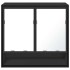 Armario de baño con espejo madera ingeniería negro 65x20x60