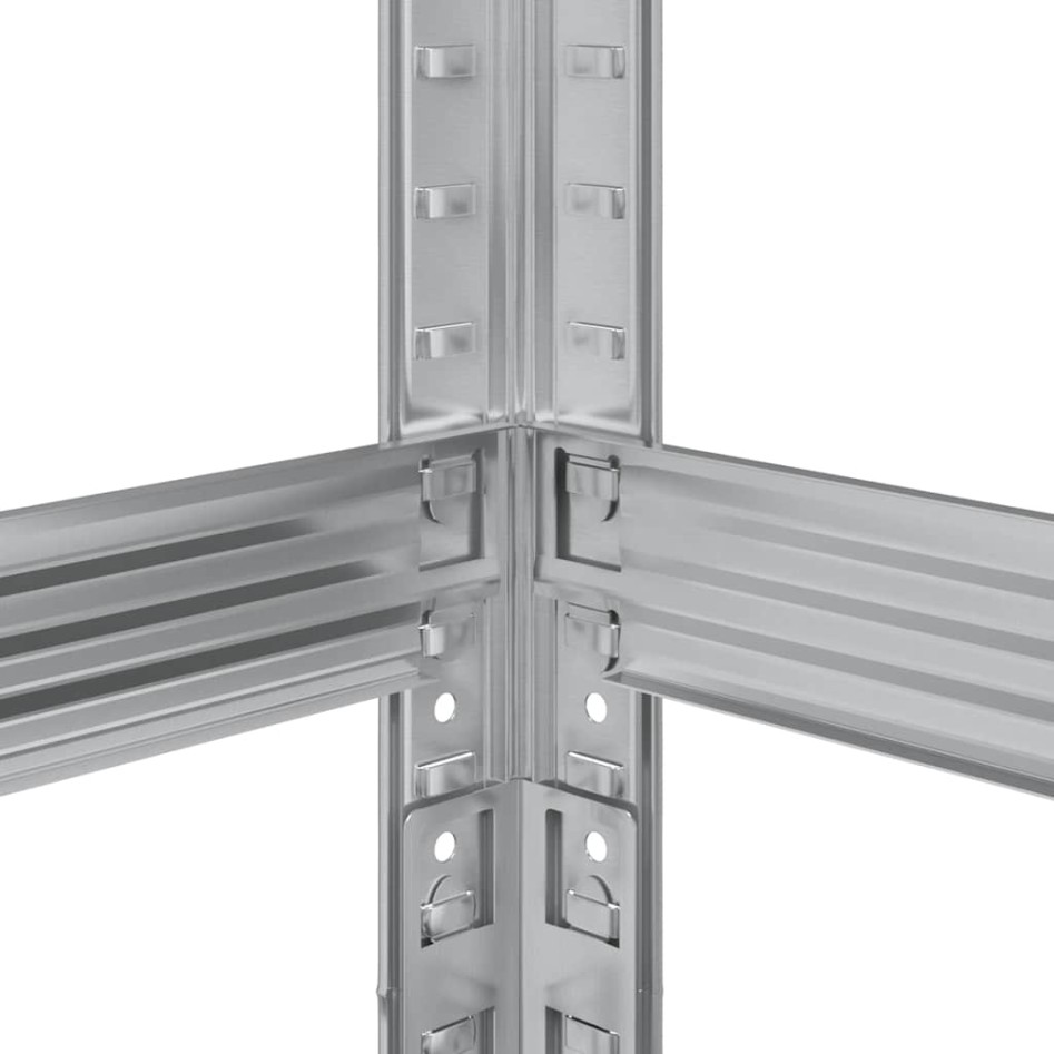 Estantería de neumáticos 3 niveles acero plateado 110x40x200