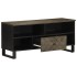 Mueble de TV madera maciza de mango negro 100x33x46